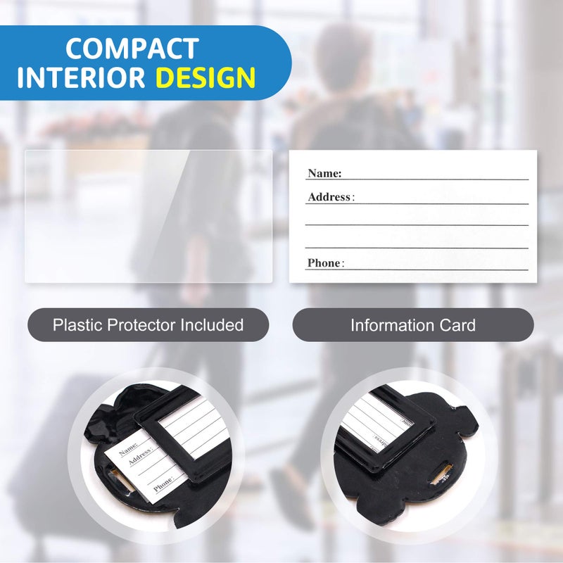 Finex 4 Pcs Set Pirates Sailers Silicone Travel Luggage Baggage Identification Labels ID Tag for Bag Suitcase Plane Cruise Ships with Belt Strap - Image 4